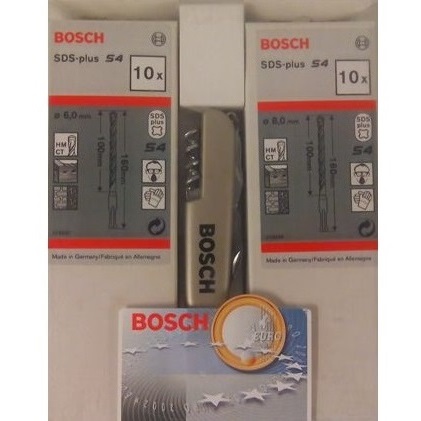 Set 20 brocas widia Bosch de 6 y 8 mm - Con multiusos de regalo - Referencia 2607019009